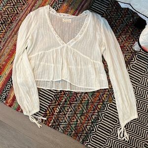 Urban outfitters white flowy top